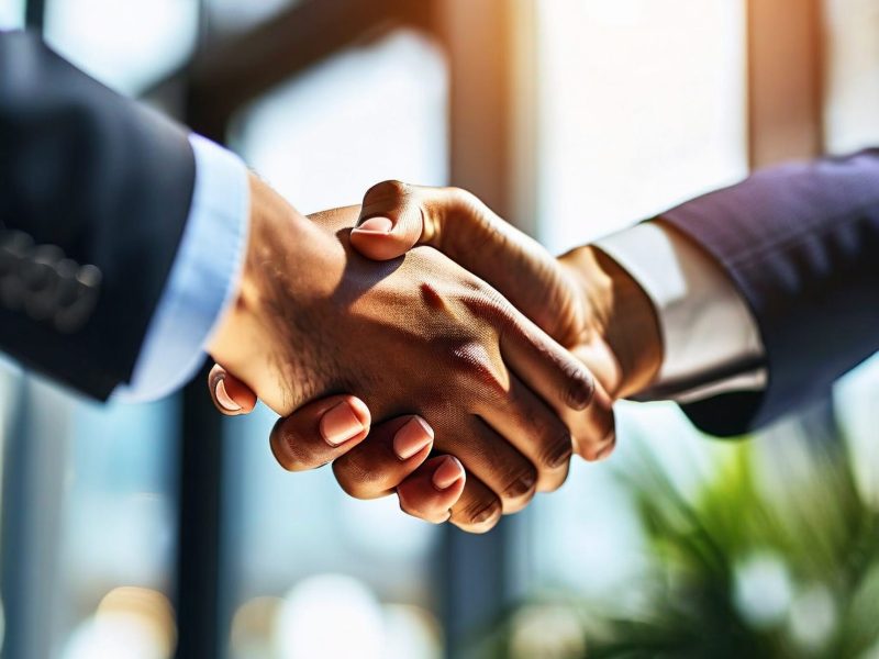 Corporate,Image,-,With,Two,Business,People,Shaking,Hands